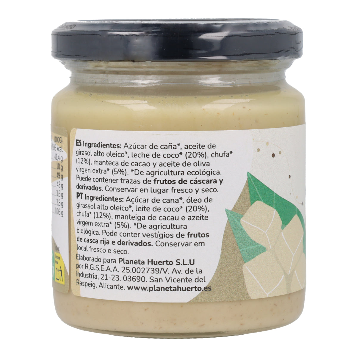 Creme de chocolate branco vegan ECO Planeta Huerto 230 gr