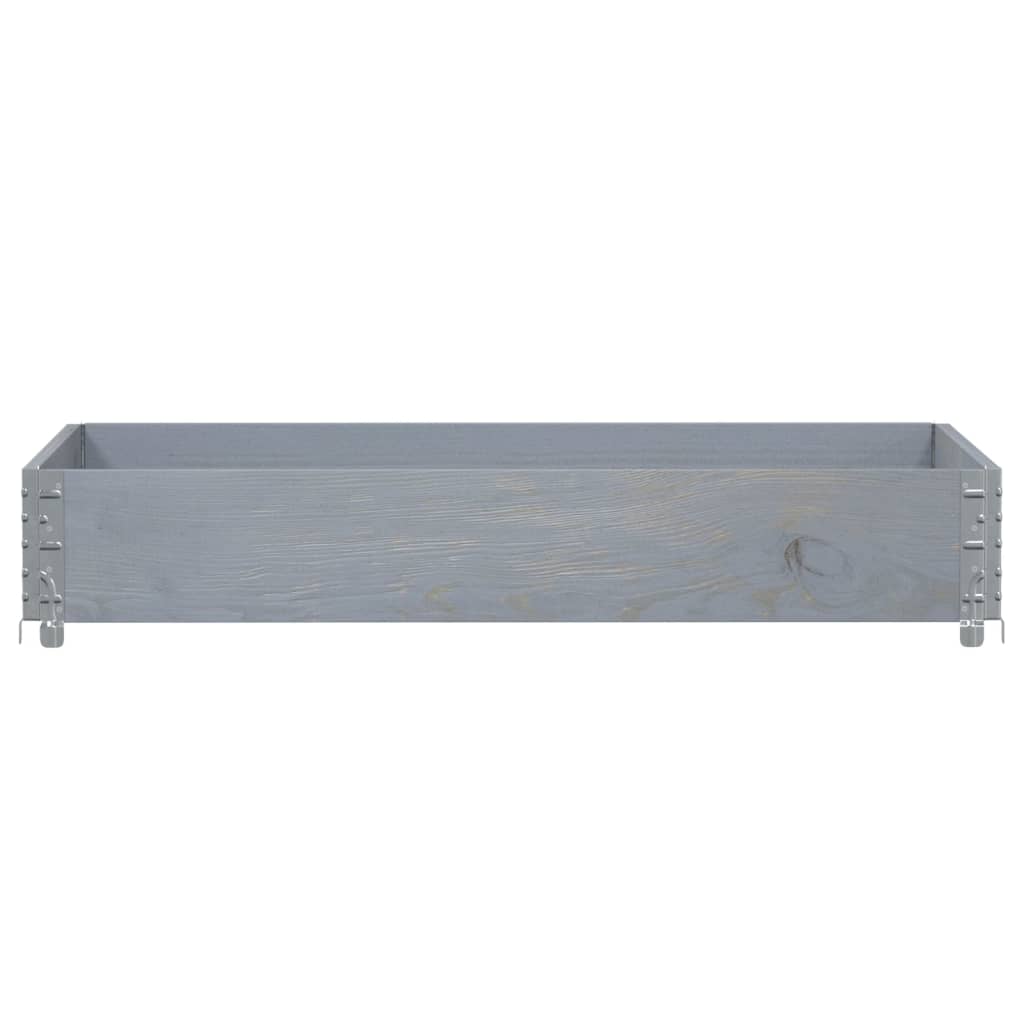 Jardinera De Madera Maciza De Pino Gris 120x80 Cm_2