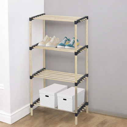 Well Home - Pack 2 Zapateros 4 Estantes Madera Y Metal_3
