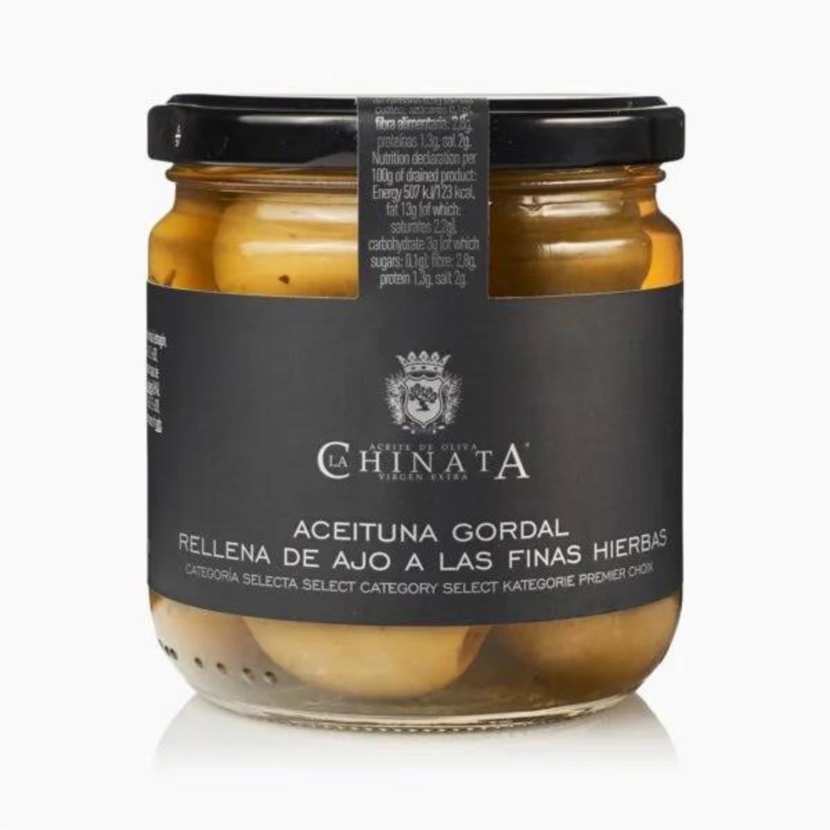 Azeitonas Gordal Recheadas com Alho/Ervas Finas 340 g