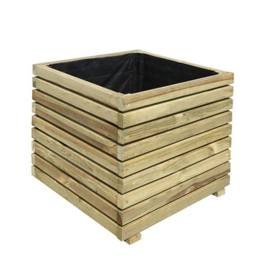 Vaso quadrado em madeira Kub 50cm 30L