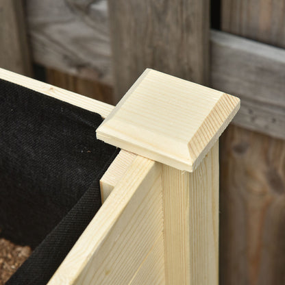 Outsunny Huerto Urbano 118x55x83 Cm Madera Estante Tela Geotextil Portátil_3
