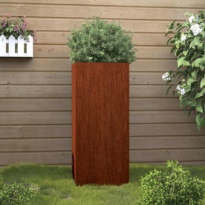 Jardinera De Acero Corten 32x29x75 Cm_1