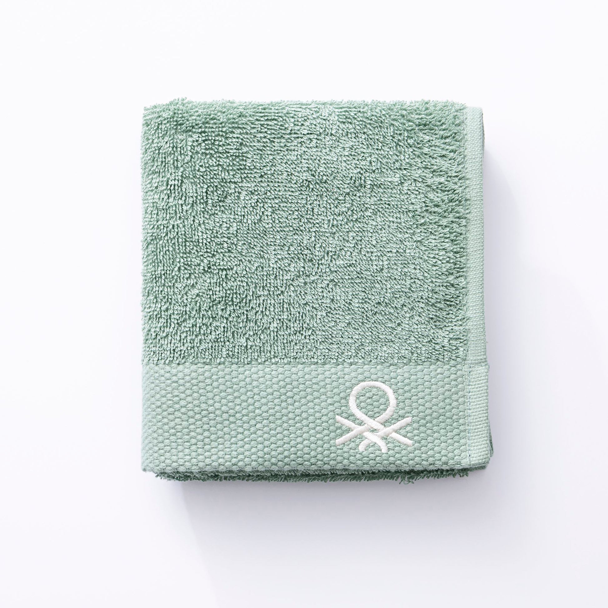 Set 3pzs Toalla 100% Algodon 500gsm C/ Logo Bordado 30x50 + 50x90 + 70x170 Verde Core Benetton_4