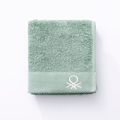 Set 3pzs Toalla 100% Algodon 500gsm C/ Logo Bordado 30x50 + 50x90 + 70x170 Verde Core Benetton_4