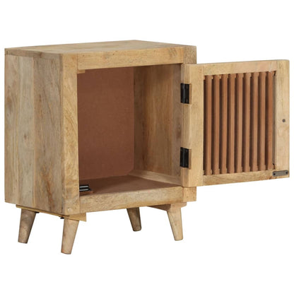 Mesita De Noche De Madera Maciza De Mango 40x30x50 Cm_1