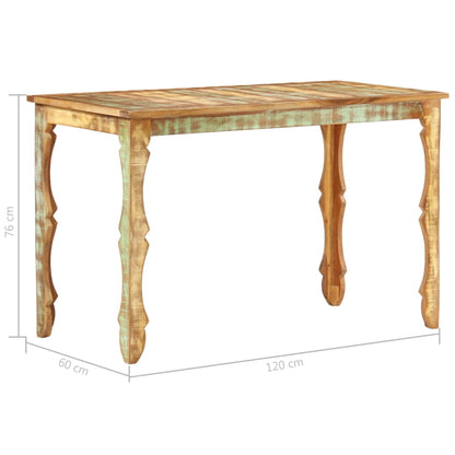 Mesa De Comedor De Madera Maciza Reciclada 120x60x76 Cm_2