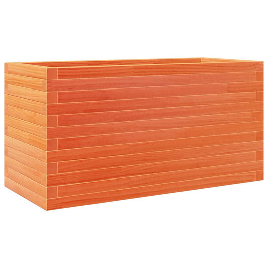 Jardinera De Madera Maciza De Pino Marrón Cera 90x40x45,5 Cm_0