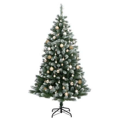 Vidaxl Árbol De Navidad Artificial Con Bisagras 300 Led Y Bolas 180 Cm_3