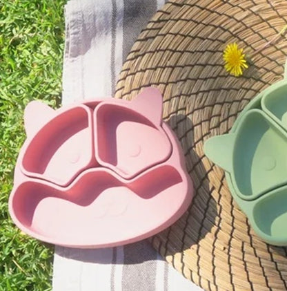 Plato Con Divisiones Extraíbles Y Forma De Perrito - Rosa Profundo._4