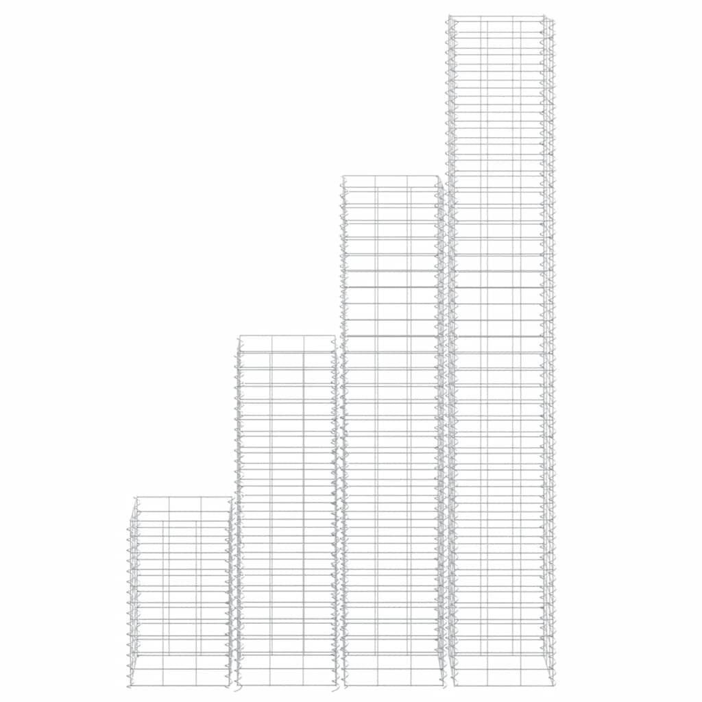 Arriates De Gaviones 4 Unidades Hierro 30x30x50/100/150/200 Cm_4