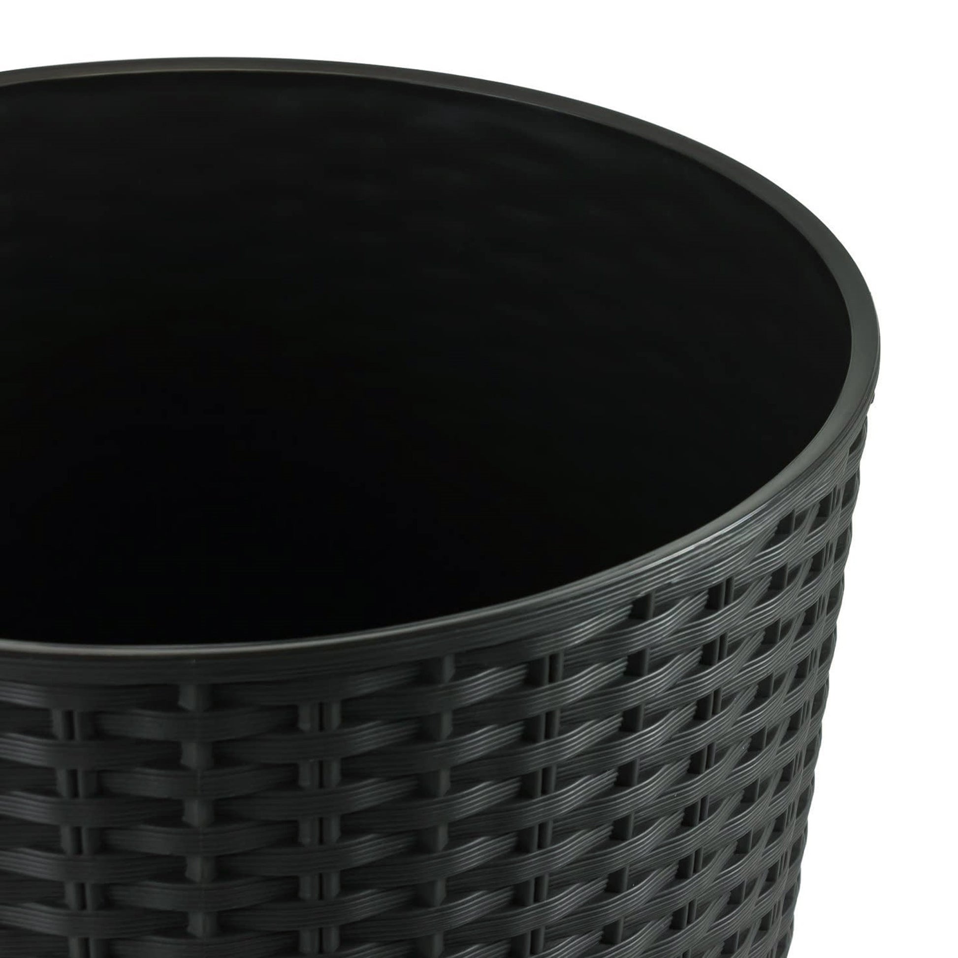 Maceta Rato De 15,5 Litros Con Inserto 25 X 25 X 47,6 Cm En Color Antracita