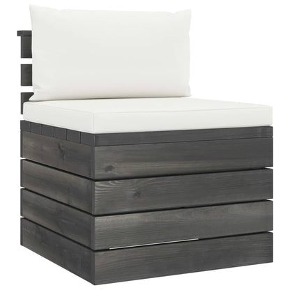 Vidaxl Muebles De Palets De Jardín 12 Pzas Cojines Madera Maciza Pino_5