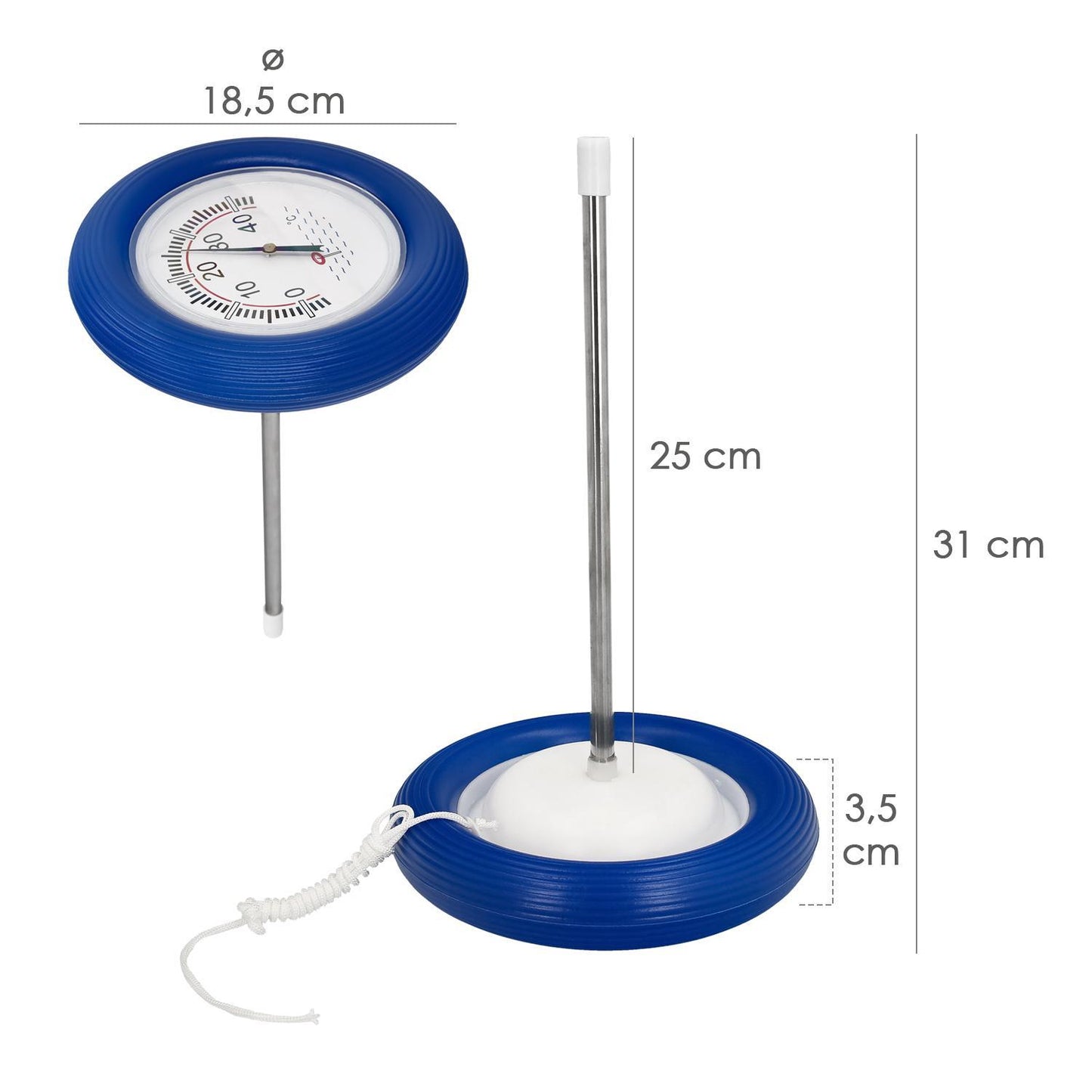 Termometro Flotante Boya Para Piscinas Ø 18,5 Cm._1