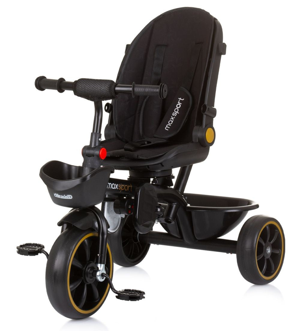 Triciclo Con Capota Y Mango Parental Max Sport Obsidian_4