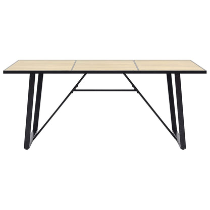 Mesa De Comedor De Mdf Color Roble 200x100x75 Cm_0