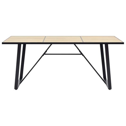 Mesa De Comedor De Mdf Color Roble 200x100x75 Cm_0