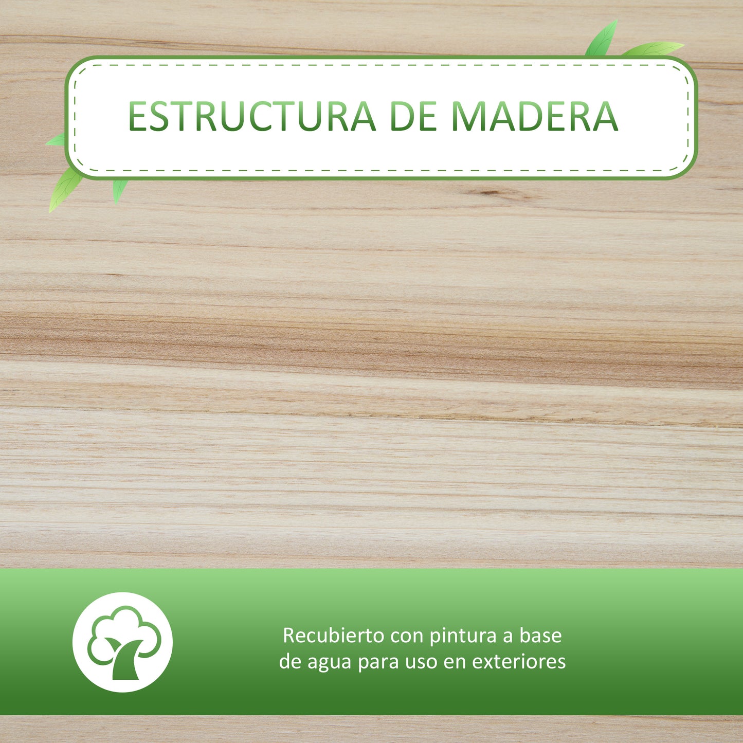 Outsunny Huerto Urbano Elevado De Madera 90x40x81 Cm Con Estante Para Cultivos_5