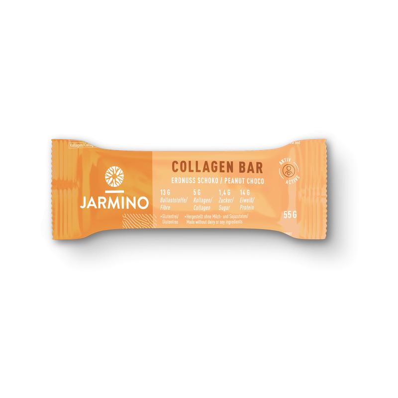 Barra de Colagénio e Proteína Biológica com Amendoim e Cacau Jarmino 
