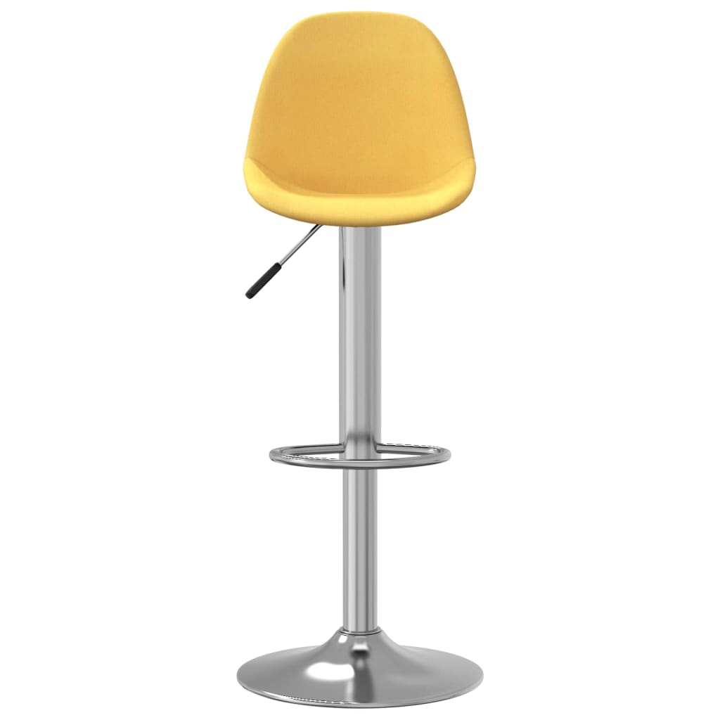 Taburetes De Cocina 2 Unidades Tela Amarillo Mostaza_1