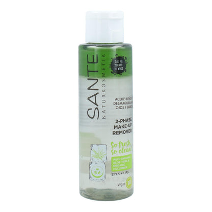 Óleo desmaquilhante bifásico para olhos e lábios Sante 110 ml