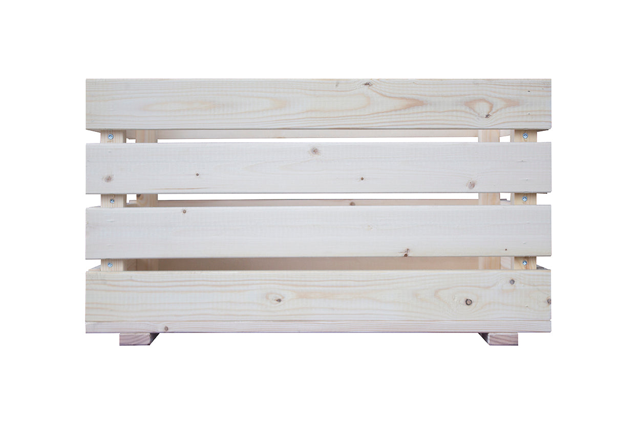 Caja De Fruta Decorativa De Madera Natural De 59 X 36,5 X 34 Cm_1