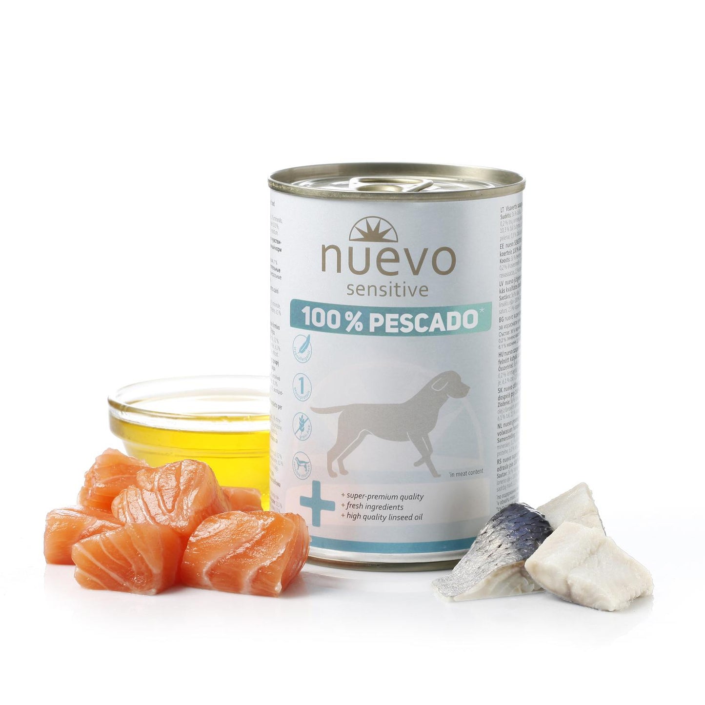 Novo Sensitive Dog Can 100% Peixe 400g monoproteína