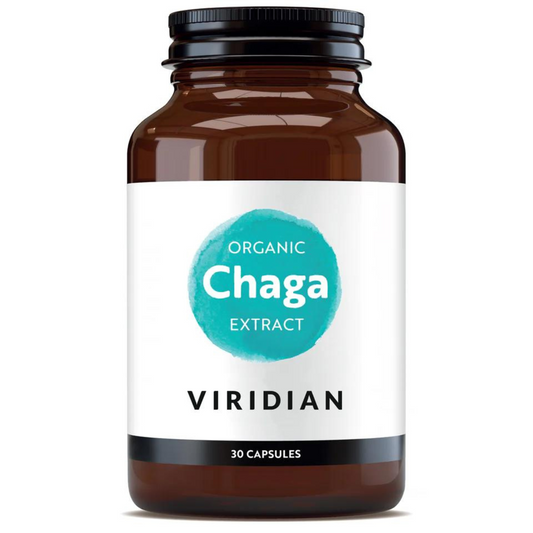 Extrato de Chaga Orgânico Viridian 30 Cápsulas