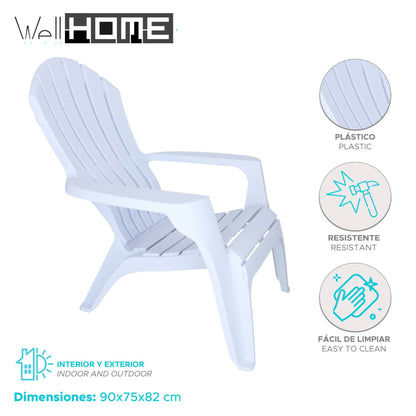 Well Home - Silla 'farm' En Plástico Color Blanco 90x75x82cm_1