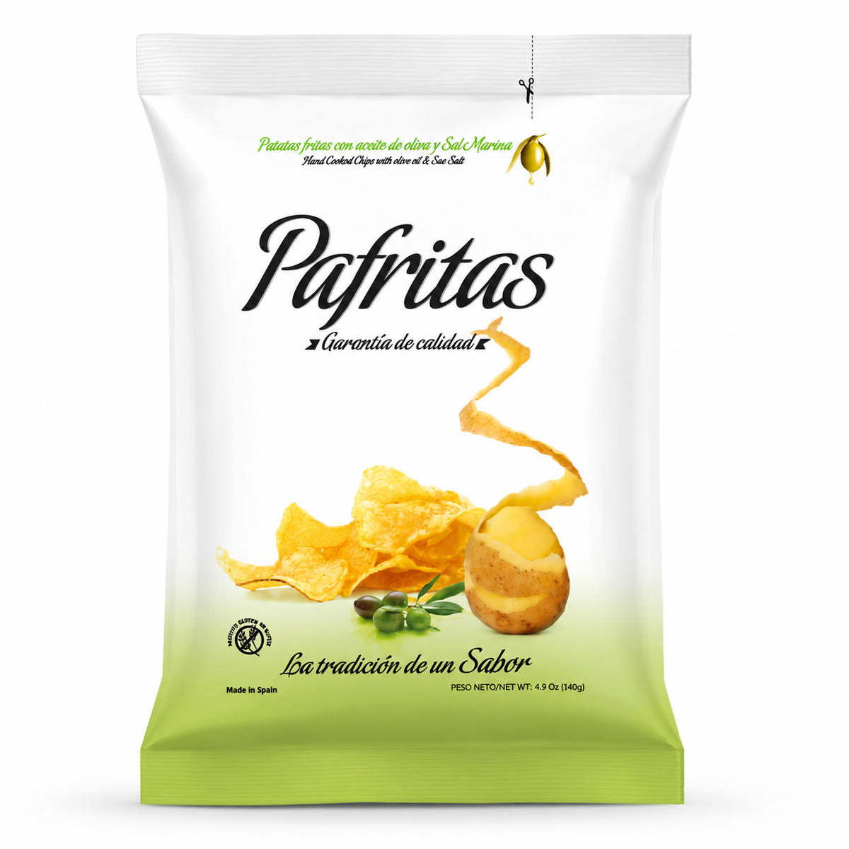 Patatas Fritas Artesanas | Pack 6 Bolsas Patatas Artesanas Con Aceite De Oliva Virgen Y Sal Marina | 6x120g_0