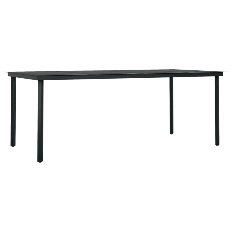 Vidaxl Juego De Comedor Para Jardín 7 Piezas Negro_4