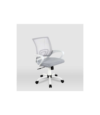 Silla De Estudio Juvenil Martina En Gris Y Blanco. Alto: 88-98, Ancho: 57, Fondo: 53.5._1