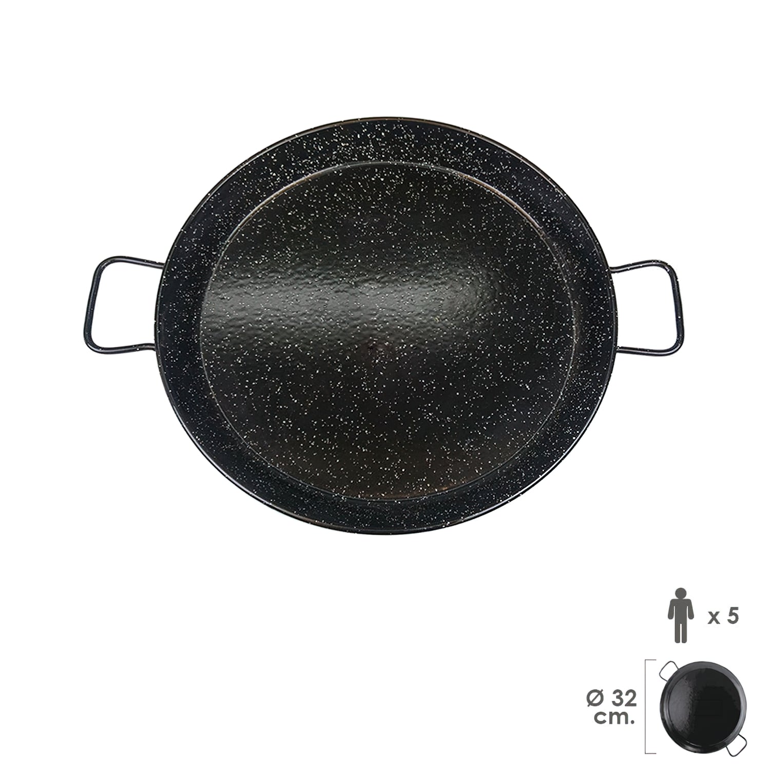 Paellera Valenciana esmaltada 5 personas 32 cm_0