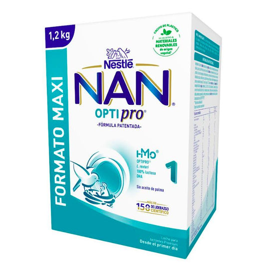 Leite de arranque Nan Optipro 1 desde o primeiro dia Nestlé 1200 g