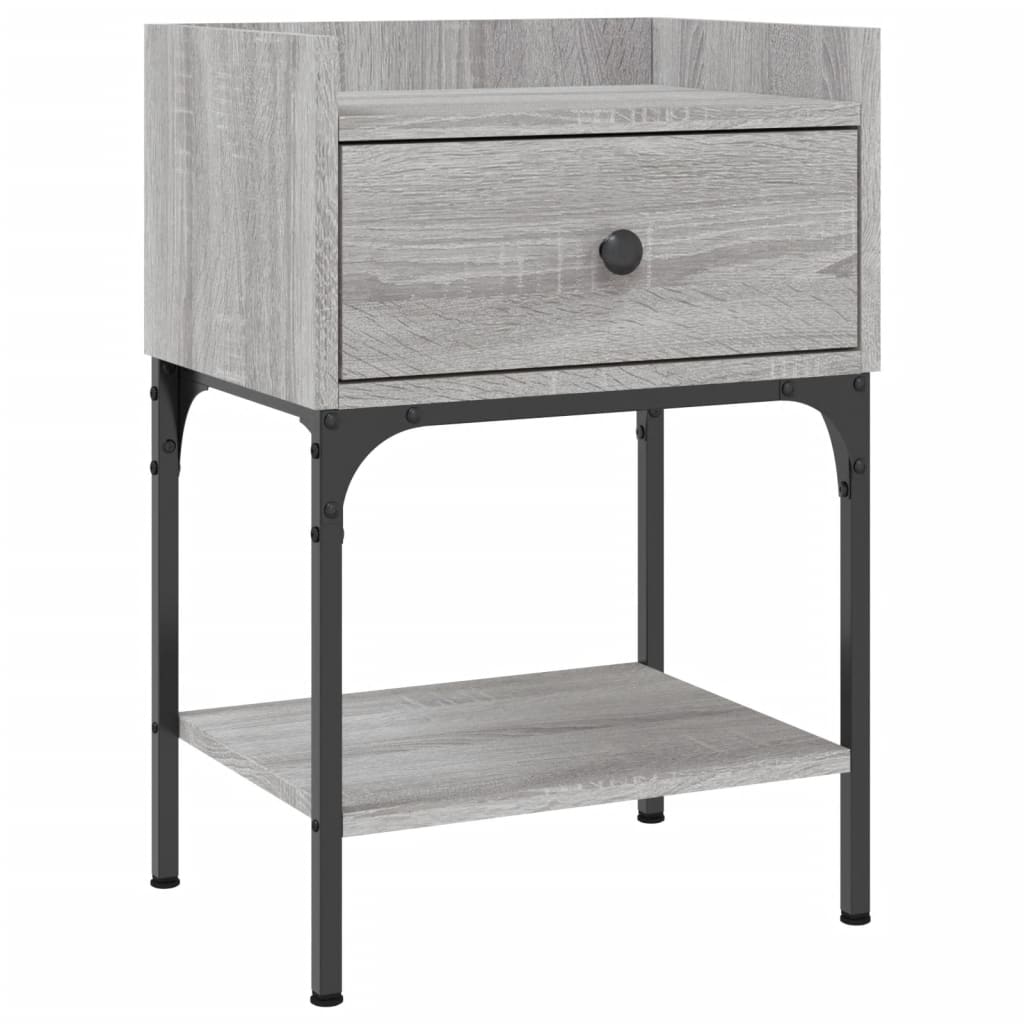 Mesitas Noche 2 Uds Madera Ingeniería Gris Sonoma 40,5x31x60 Cm_3