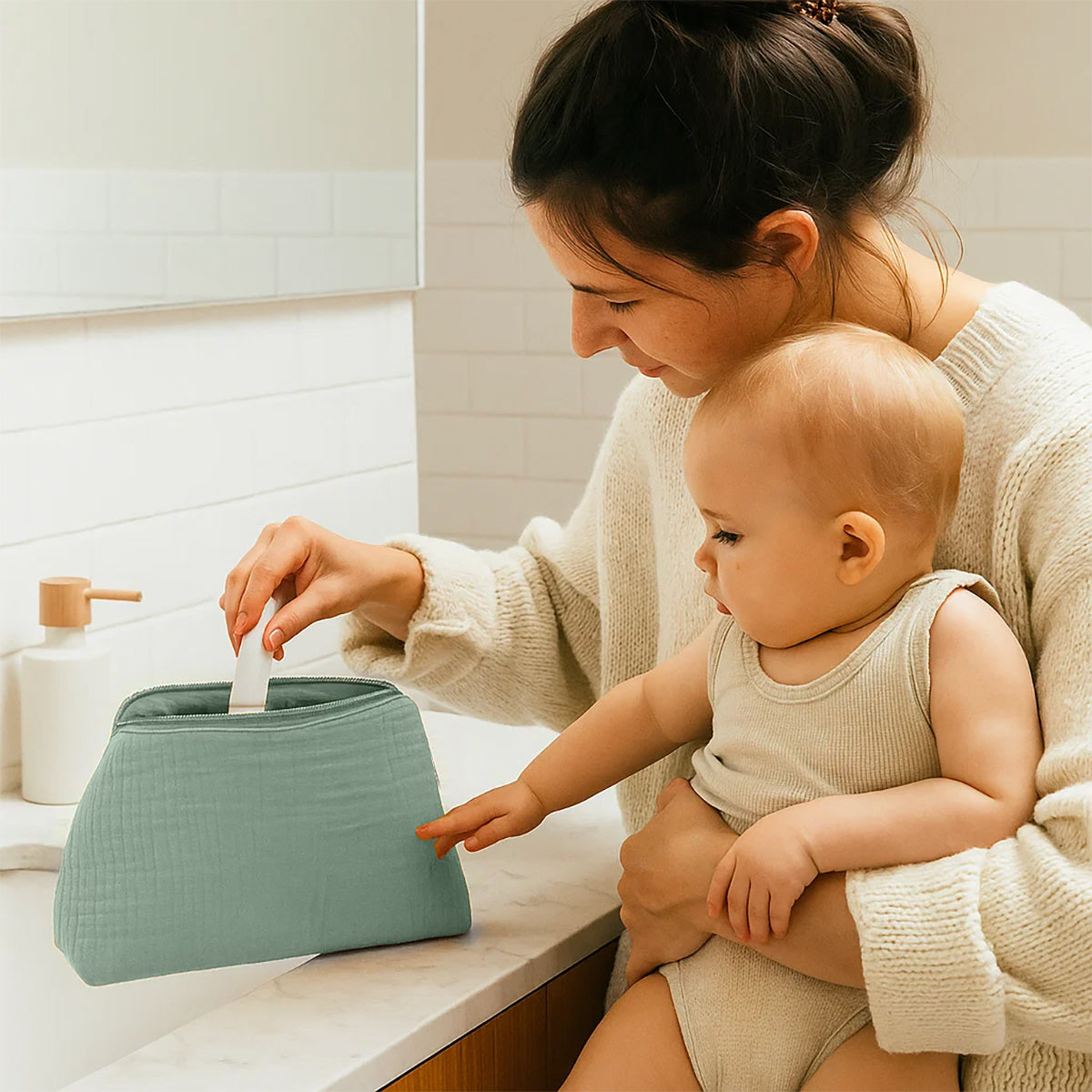 Neceser En Algodón Bio Verde_3