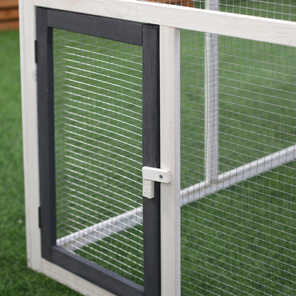 Pawhut Gallinero Exterior 2 Niveles Con Caja Nido Bandeja 166x124x112 Cm Gris Y_3