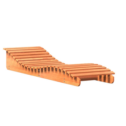 Tumbona De Madera Maciza De Pino Marrón Cera 205x60x31,5 Cm / Vetonek_3