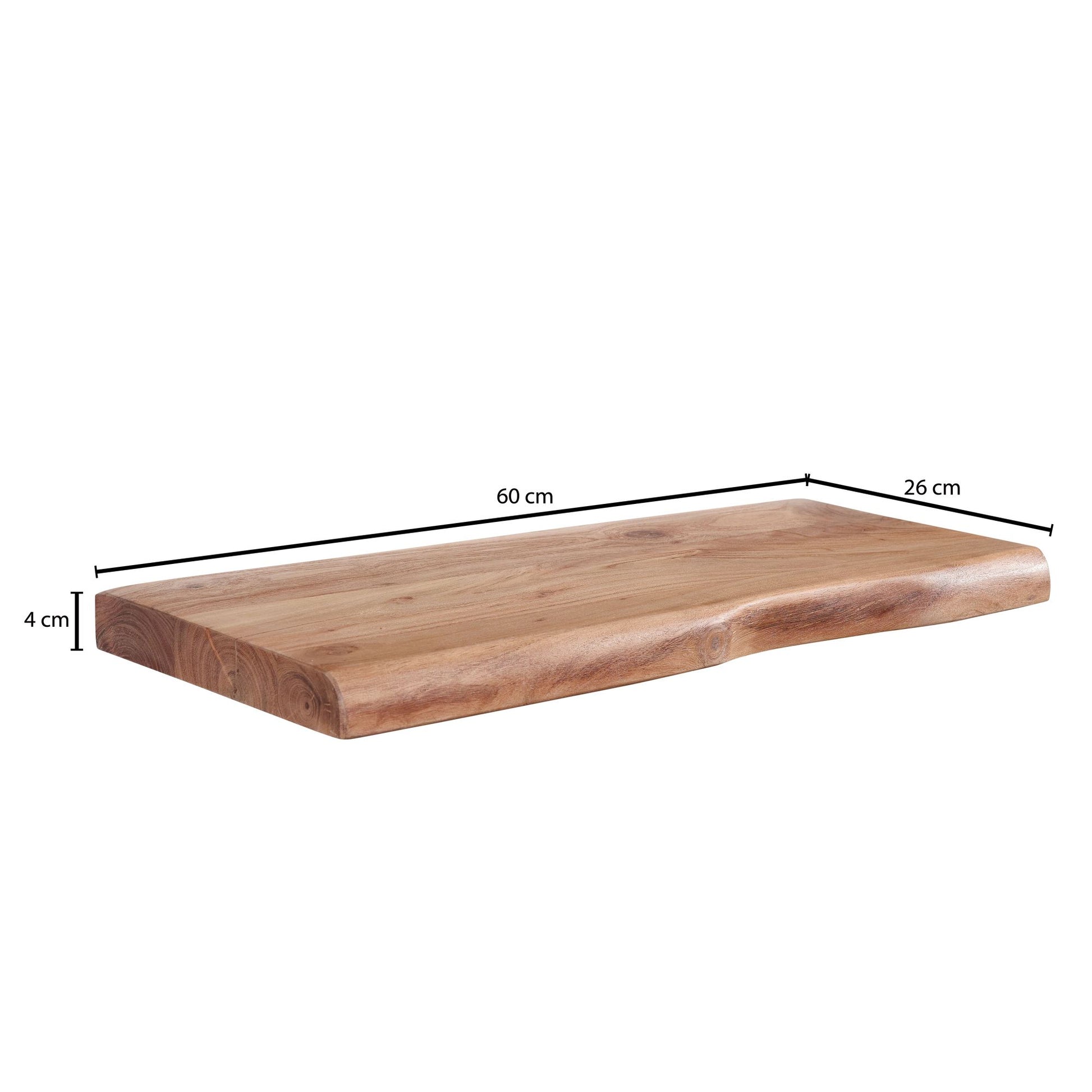 Estantería De Pared 60 Cm En Madera Maciza De Acacia_3