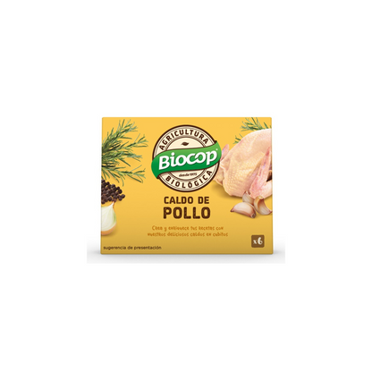 Cubos de caldo de galinha Biocop 6 x 11 g