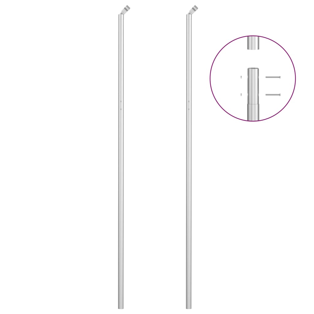 Valla Tela Metálica Y Postes Acero Galvanizado Plata 15x1,5 M / Vetonek_0