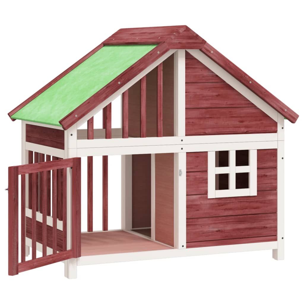 Vidaxl Caseta Para Perros Madera Maciza Pino Color Moca 96x60,5x87 Cm_3