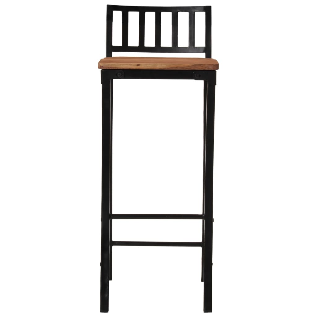 Taburetes Altos 4 Uds Madera Maciza De Acacia_3