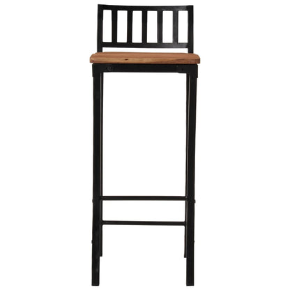 Taburetes Altos 2 Uds Madera Maciza De Acacia_3