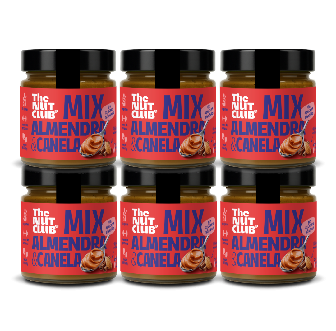 Pack crema de almendra y canela 6 uds The Nut Club 1200g_0