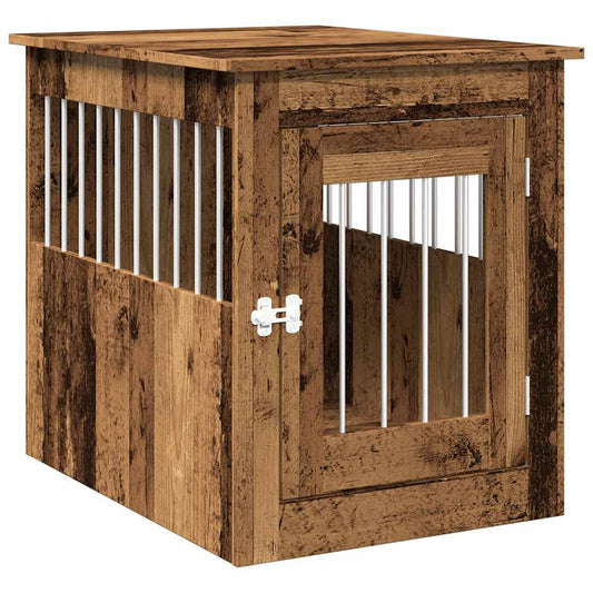 Jaula Para Perros Madera De Ingeniería Madera Vieja 55x75x65 Cm_0