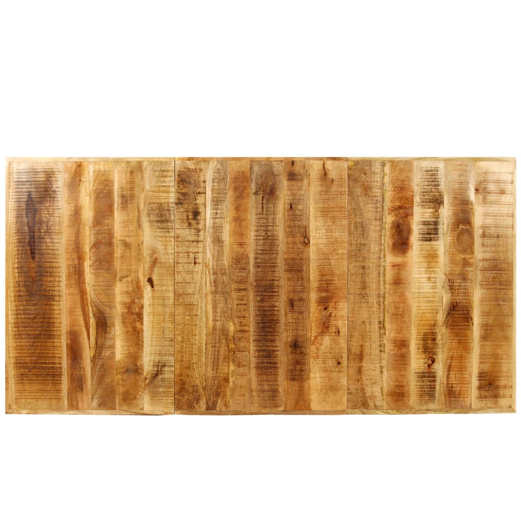 Mesa De Comedor De Madera Maciza De Mango Rugosa 180 Cm_2
