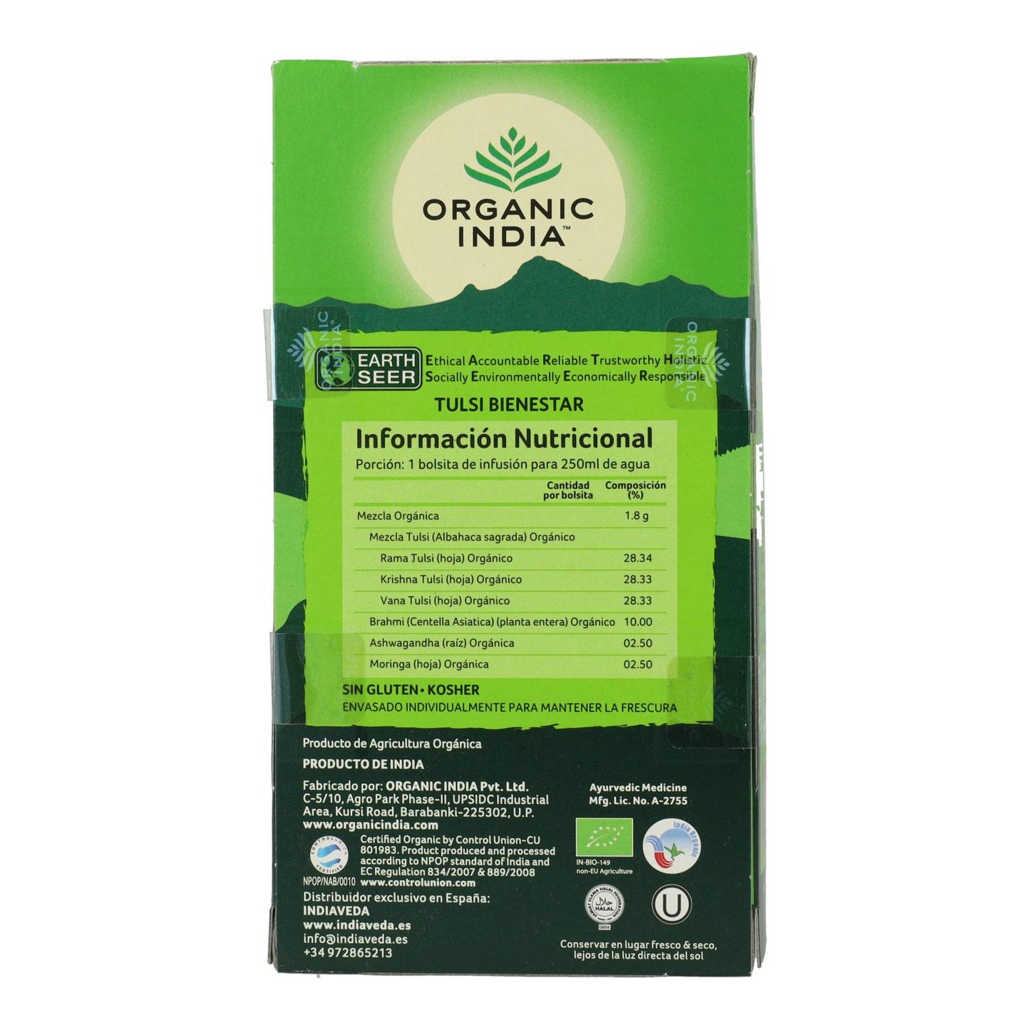 Tulsi Wellness Organic India 25 saquetas