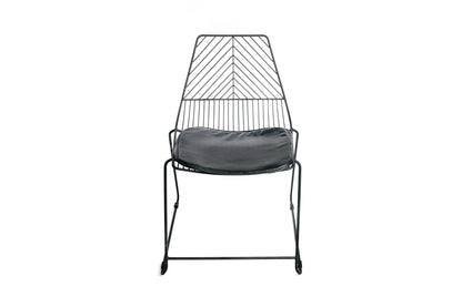 Juego De 4 Sillas De Comedor Estilo Industrial De Metal Negro Con Base Apilable 60x59x81 Cm- Muebles De Comedor_1