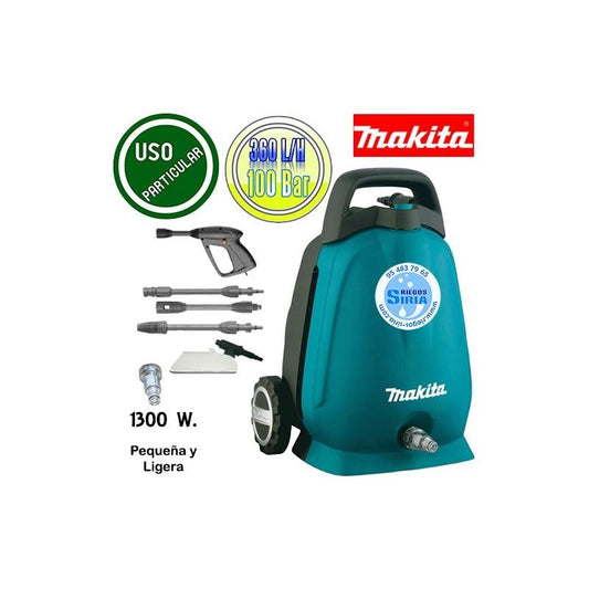 Lavadora de alta pressão com água fria de 1,3 kW e 100 bar - Makita